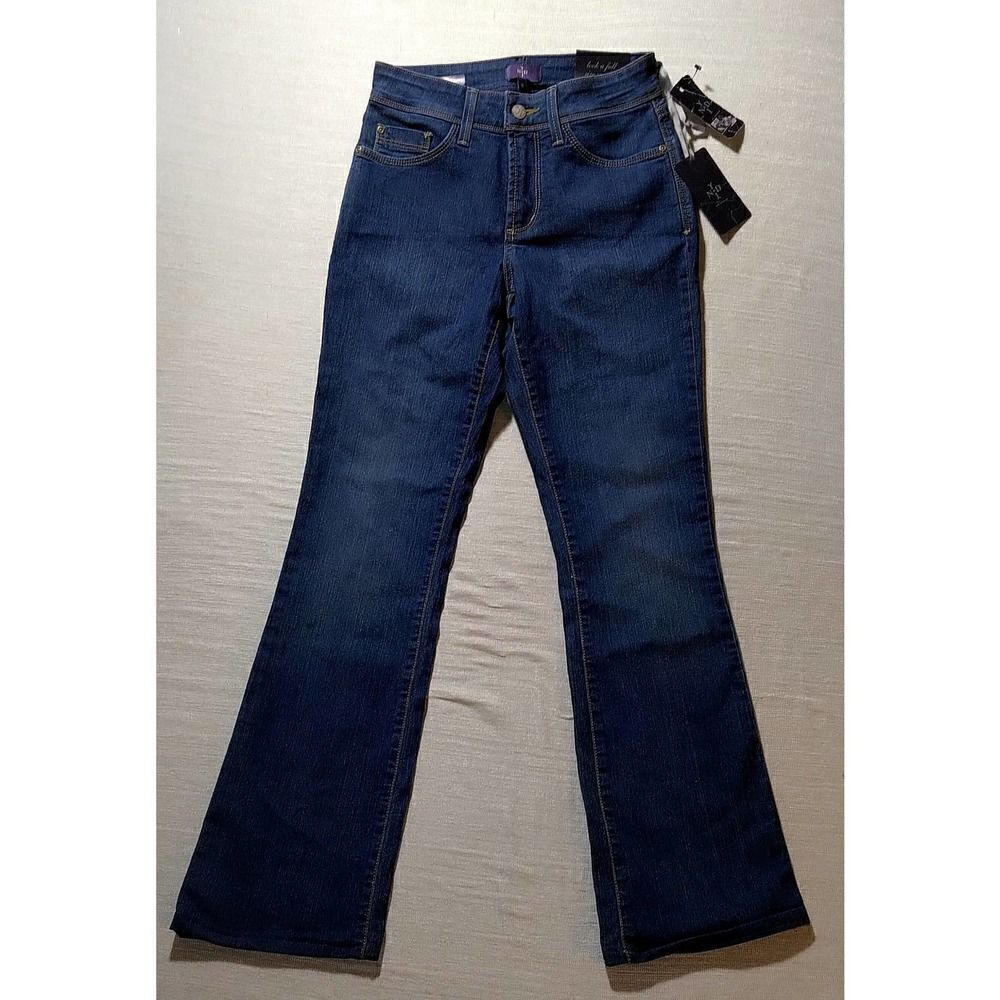 NWT NYJD BILLIE MINI BOOTCUT JEANS SIZE 0 DARK WASH